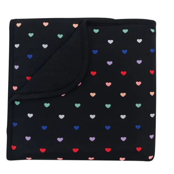 Kyte Baby Midnight Hearts Baby Blanket NIB - Picture 1 of 2